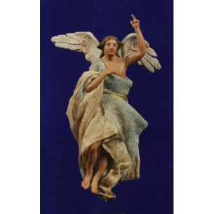 Ángel colgar estilo Napolitano 12 cm barro y ropa De Francesco