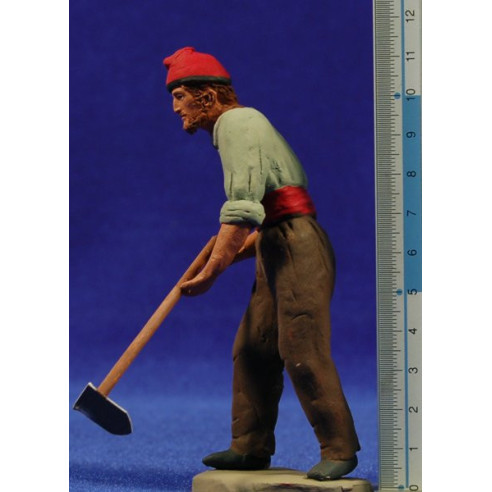 Shepherd farmer catalan 12 cm clay painted Delgado
