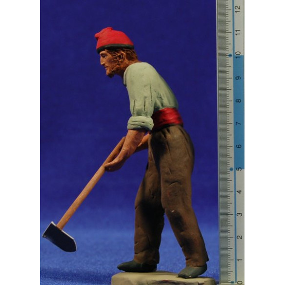 Shepherd farmer catalan 12 cm clay painted Delgado