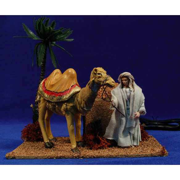 Camel and shepherd stand bymovement 11 cm plastic and clothes