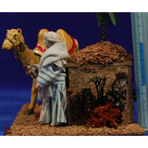 Camel and shepherd stand bymovement 11 cm plastic and clothes