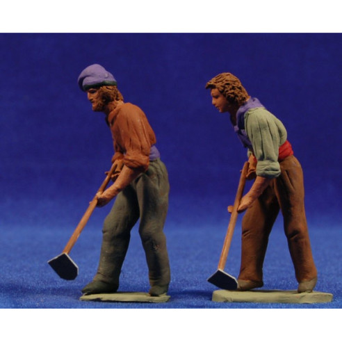 Pastor labrador catalán 8 cm barro pintado Delgado