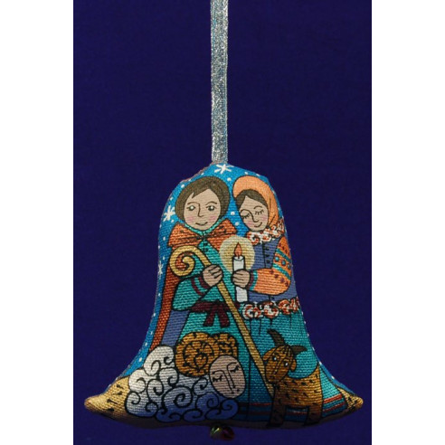 Pastores forma campana 12 cm ropa pintada
