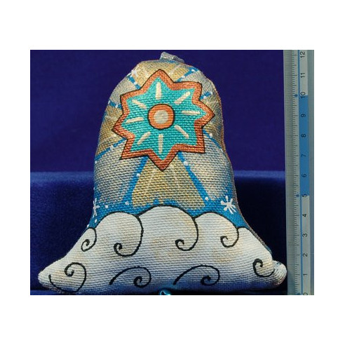 Angel con campana forma campana 12 cm ropa pintada