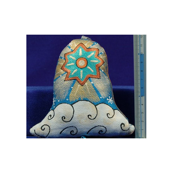 Angel con campana forma campana 12 cm ropa pintada