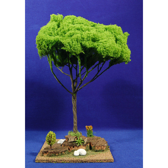 Árbol verde 40 cm musgo y aluminio