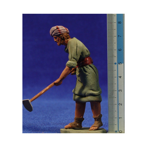 Shepherd farmer ebraic 8 cm clay painted Delgado