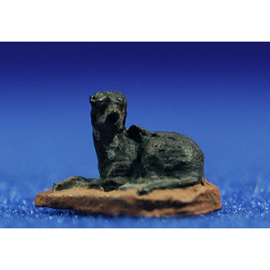Dog lying 3 cm ceramic paste Hermanos Cerrada