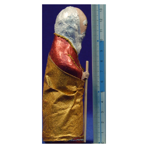 Nacimiento dos corderos 13 cm papel maché