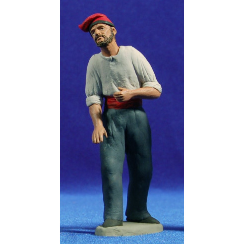 Pastore catalano 12 cm terracotta dipinte Delgado
