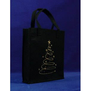 Bossa regal negre 25x22x6 cm feltre