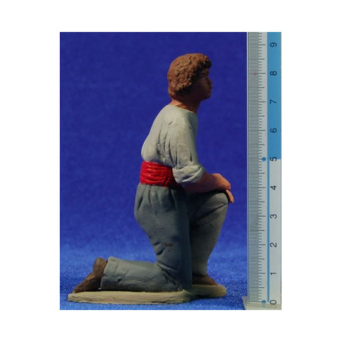 Pastor català adorant 12 cm fang pintat Delgado