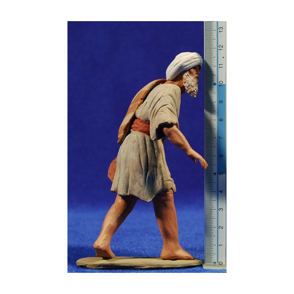 Shepherd hebrew with jar 12 cm clay painted Delgado