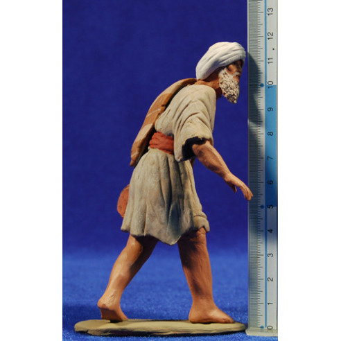 Pastor hebreo con jarra 12 cm barro pintado Delgado