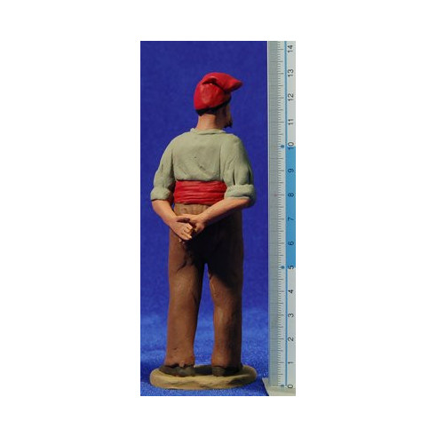 Shepherd catalan 15 cm clay painted Delgado