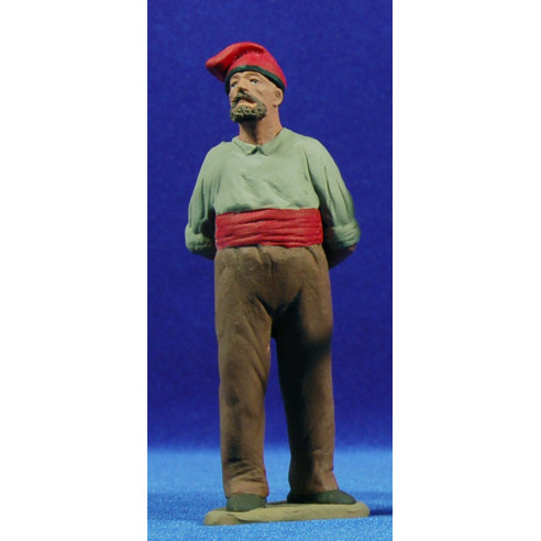 Pastor catalán 15 cm barro pintado Delgado