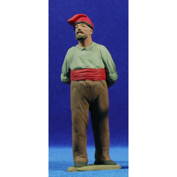 Pastor catalán 15 cm barro pintado Delgado