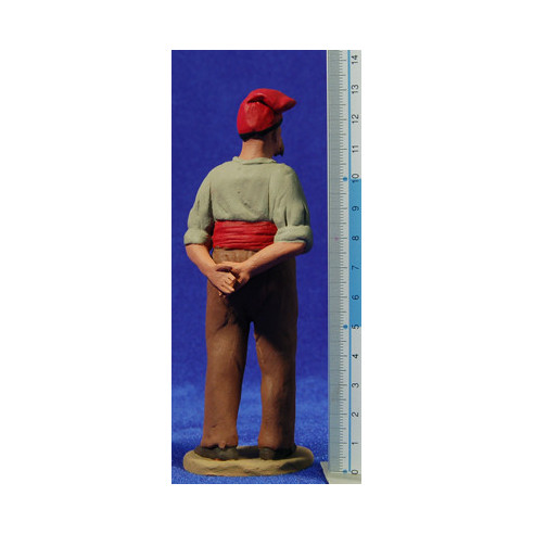 Pastor catalán 15 cm barro pintado Delgado