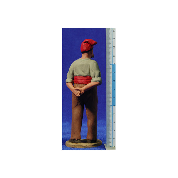 Pastor catalán 15 cm barro pintado Delgado