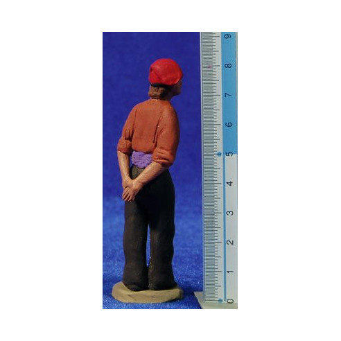 Pastor catalán 8 cm barro pintado Delgado