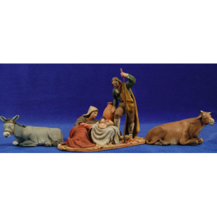 Natività catalana in piedi 10 cm terracotta dipinte Carratalà