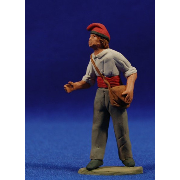 Pastore catalano borsa 8 cm terracotta dipinte Delgado
