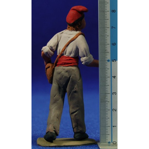Pastore catalano borsa 8 cm terracotta dipinte Delgado