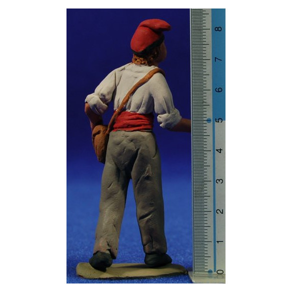 Pastore catalano borsa 8 cm terracotta dipinte Delgado