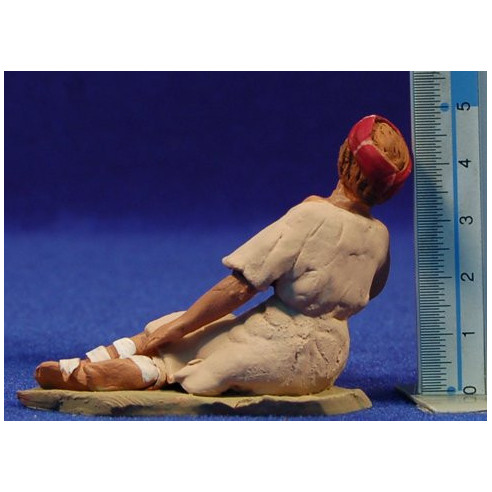 Pastore ebraic0 mendicante 8 cm terracotta dipinte Delgado
