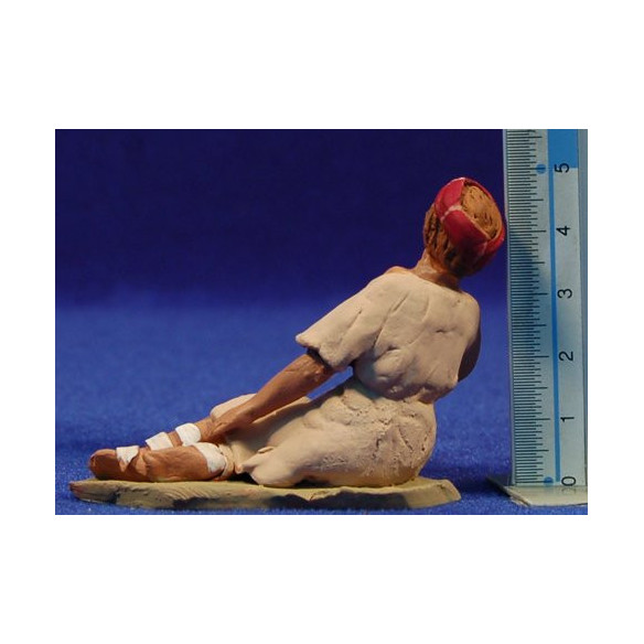 Pastore ebraic0 mendicante 8 cm terracotta dipinte Delgado