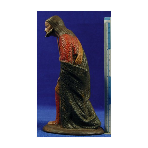Nativity 21 cm clay painted Serrano