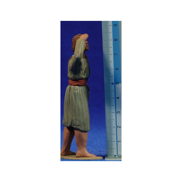 Pastore ebreo guardando 8 cm terracotta dipinte Delgado
