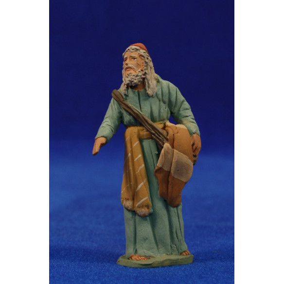 Pastor hebreo túnica 8 cm barro pintado Delgado