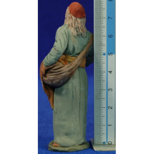 Pastor hebreo túnica 8 cm barro pintado Delgado