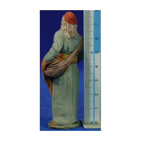 Pastor hebreo túnica 8 cm barro pintado Delgado