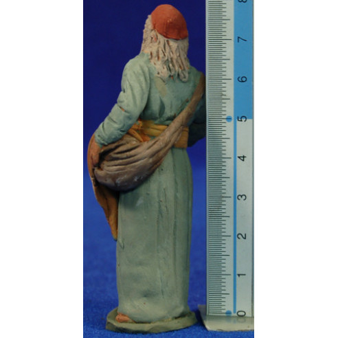 Pastor hebreo túnica 8 cm barro pintado Delgado