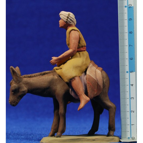 Pastore ebraico asino con 8 cm terracotta dipinte Delgado
