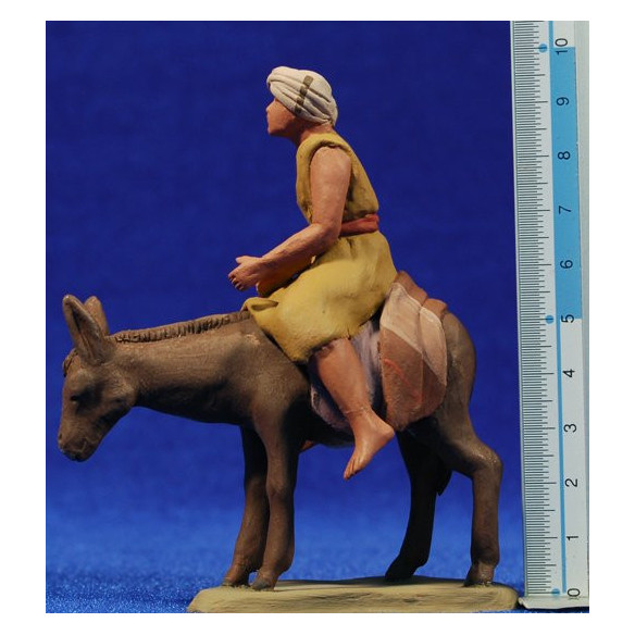 Pastore ebraico asino con 8 cm terracotta dipinte Delgado