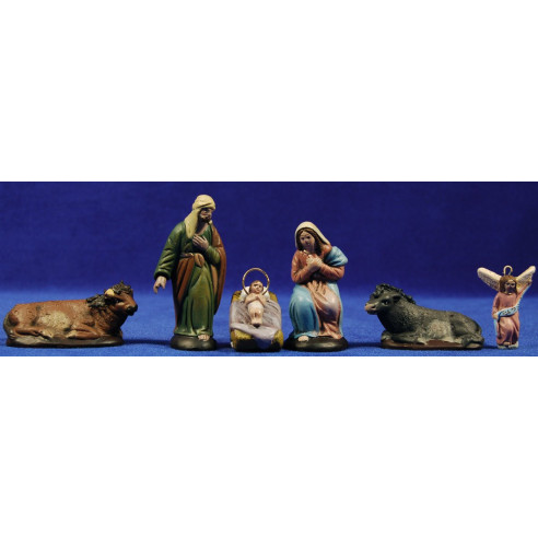 Nativity 7 cm clay painted Figuralia