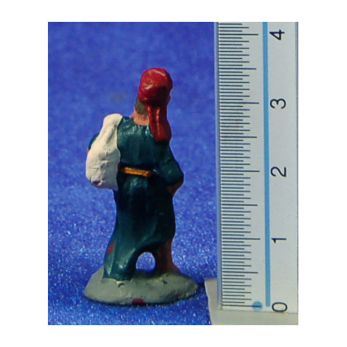 Pastor con cordero M2 3 cm barro pintado Fabregat
