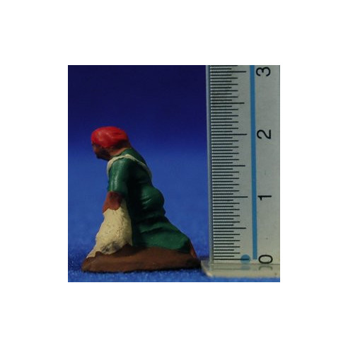 Pastore adorazione con pecora 3 cm dipinte terracotta Fabregat