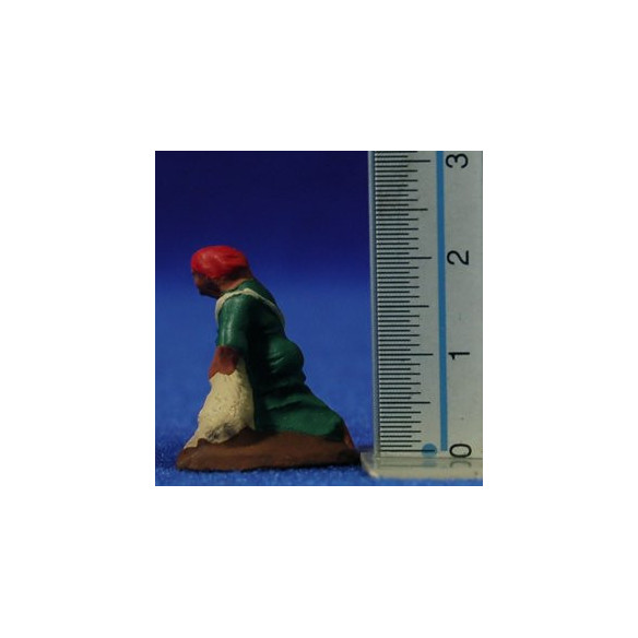 Pastore adorazione con pecora 3 cm dipinte terracotta Fabregat