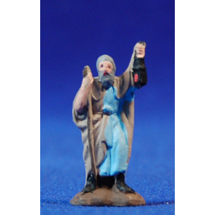 Shepherd with lamp 3 cm clay painted