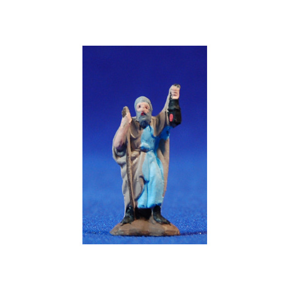 Shepherd with lamp 3 cm clay painted