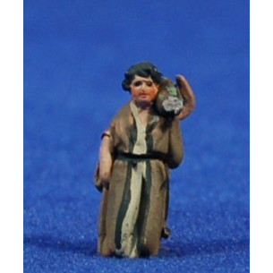 Pastore con trave in legno 2 cm terracotta dipinte De Francesco