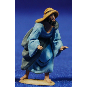 Shepherd hands up 4 cm clay painted De Francesco