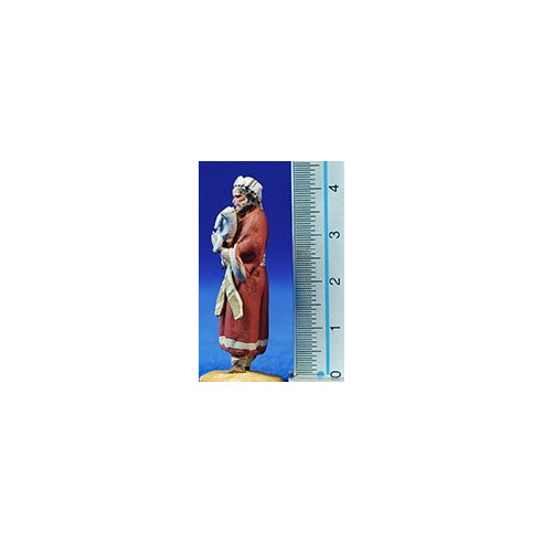 Pastor cordero brazos 4 cm barro pintado De Francesco