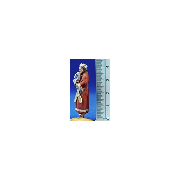 Pastor cordero brazos 4 cm barro pintado De Francesco