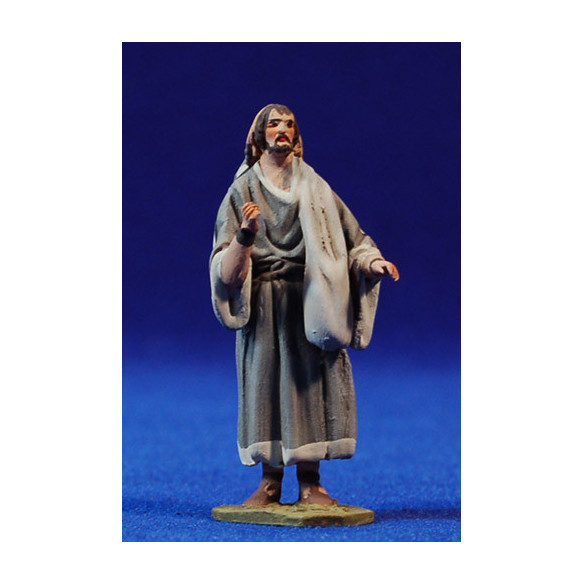 Pastor manos levantadas 5,5 cm barro pintado De Francesco