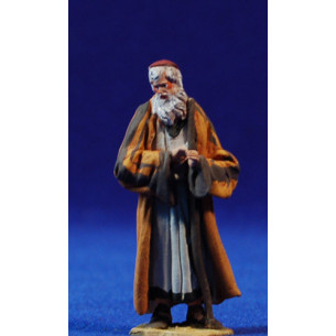 Pastore vecchio  5,5 cm terracotta dipinte De Francesco